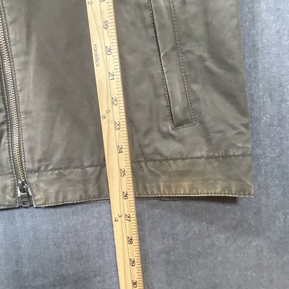 Armani Exchange Mens Olive Quilted Shoulder Biker Jacket Zip Pockets Size L - Picture 9 of 13